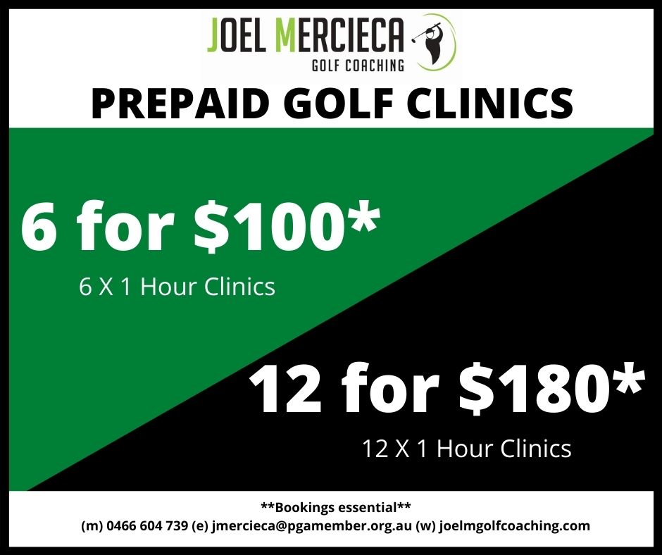 Pre paid Golf Clinics Pass now Available