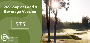 $75 ProShop or Food & Beverage Voucher